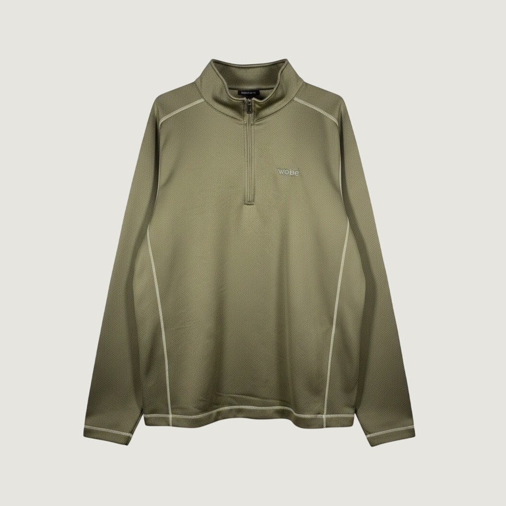 Nike Dri-FIT 1/4 Zip Pullover Wood. Embroidery Olive Green Mens XL 244610-242